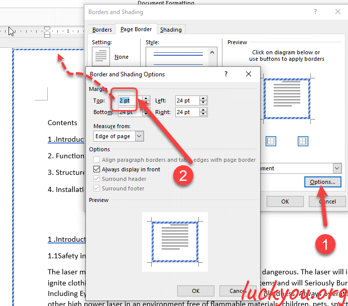 I am going to learn how to set page borders in Microsoft Word