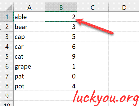 how to arrange numbers in an ascending order in Microsoft Excel