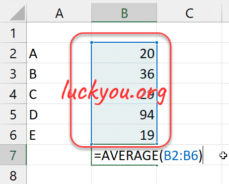 how to average a column in Microsoft Excel