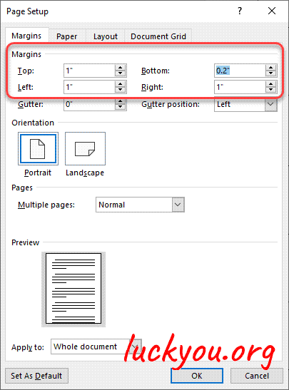 how to change margins in Microsoft Word