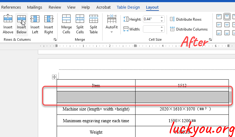 how to add columns and rows to a table in Microsoft Word