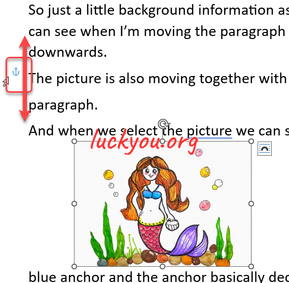 how to move the image in Word