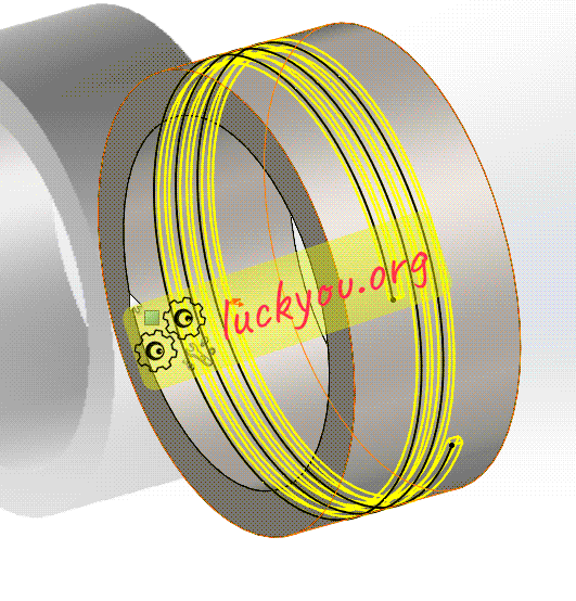 how to make a helical cut on a cylinder | Solidworks tutorials