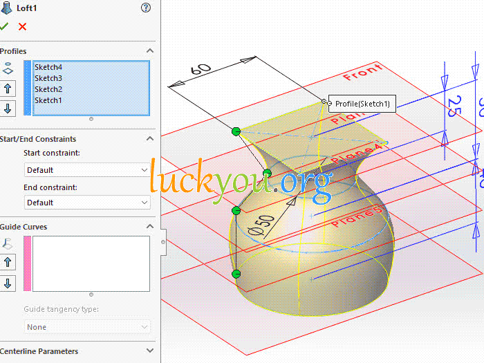 how to creat a loft feature and adding a flex feature in solidworks | SOLIDWORKS Tutorials: Basic Techniques