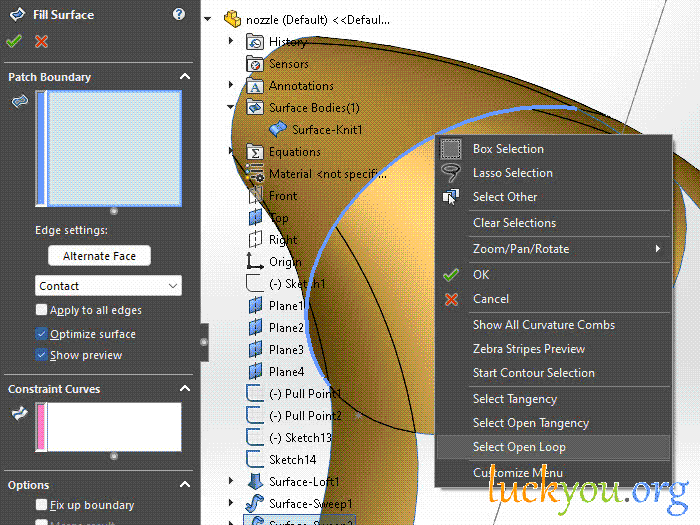 how to creat a surface in solidworks | SOLIDWORKS Tutorials: Basic Techniques