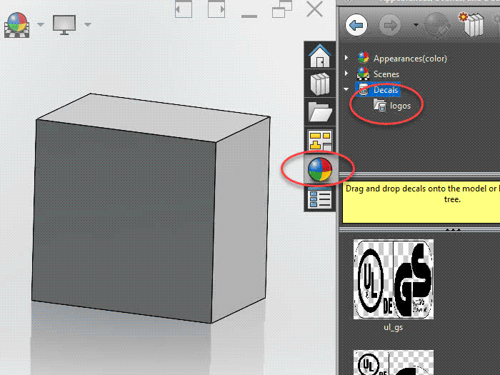 Adding a Decal to a SolidWorks Model: Method and Steps