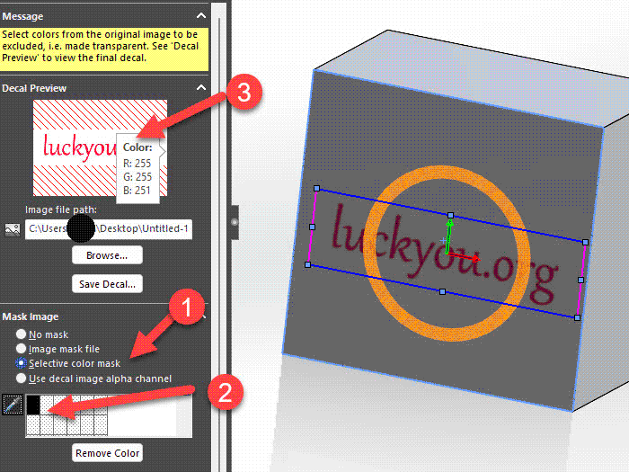 Adding a Decal to a SolidWorks Model: Method and Steps